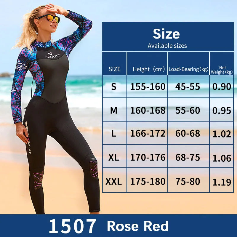 Women's One Piece 3mm Scuba Diving Wetsuit