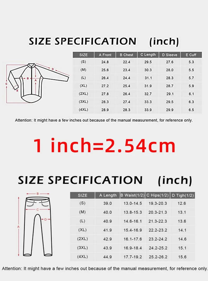 ROCKBROS Thermal Reflective Cycling Jersey Fleece Pants Sportswear