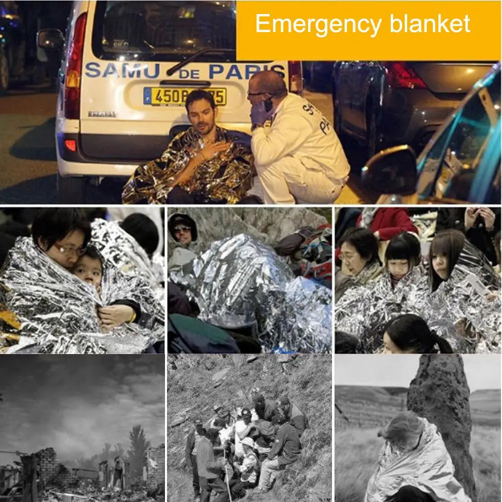 2 Person PE Emergency Shelter Waterproof Thermal Blanket Rescue