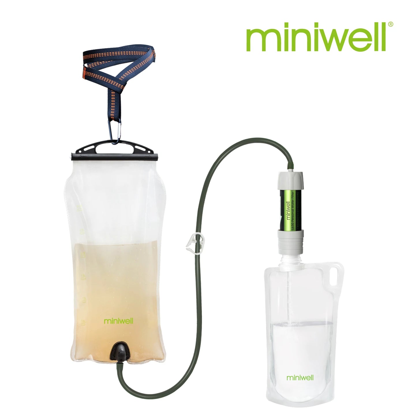 miniwell water purifier water straw filter survival