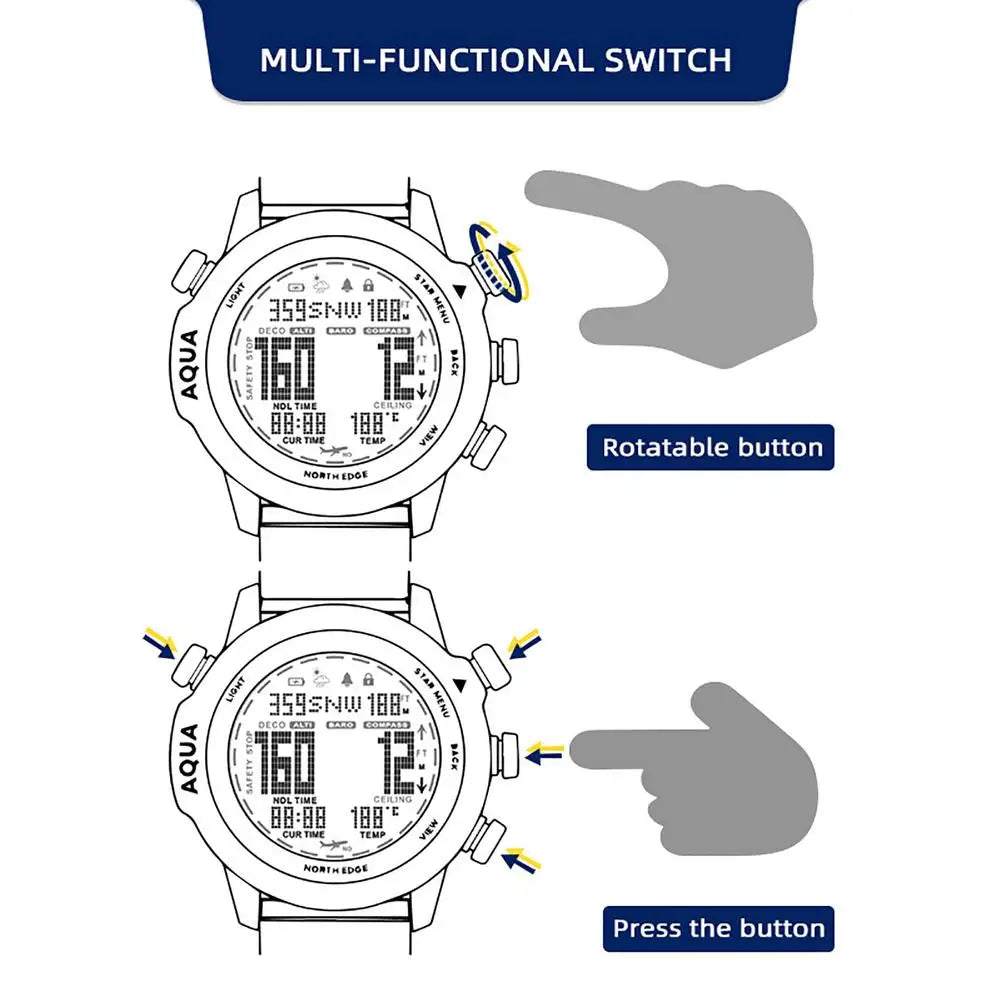 Scuba Diving  Waterproof 100M Computer/Watch