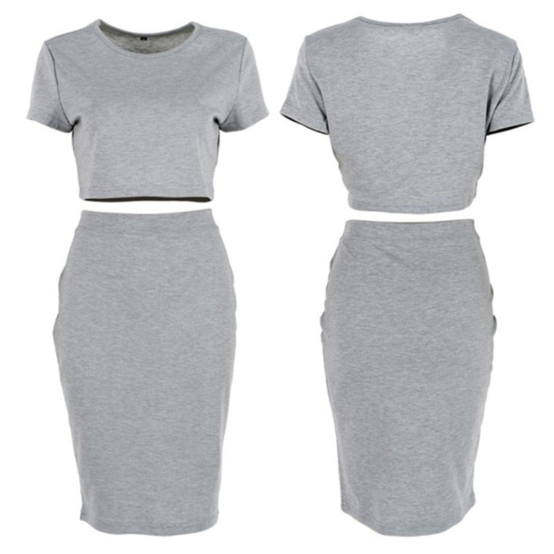 Two Piece Outfits  Midi Skirts - dolphinrealm