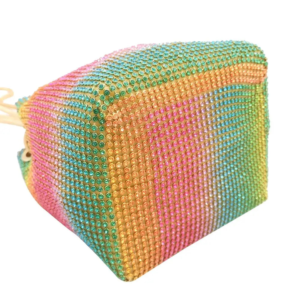 Boutique De FGG Rainbow  Mini Chain Shoulder Handbag