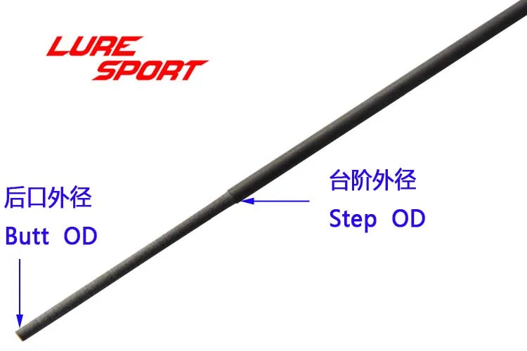 LureSport 4pcs Solid carbon rod blank with Step