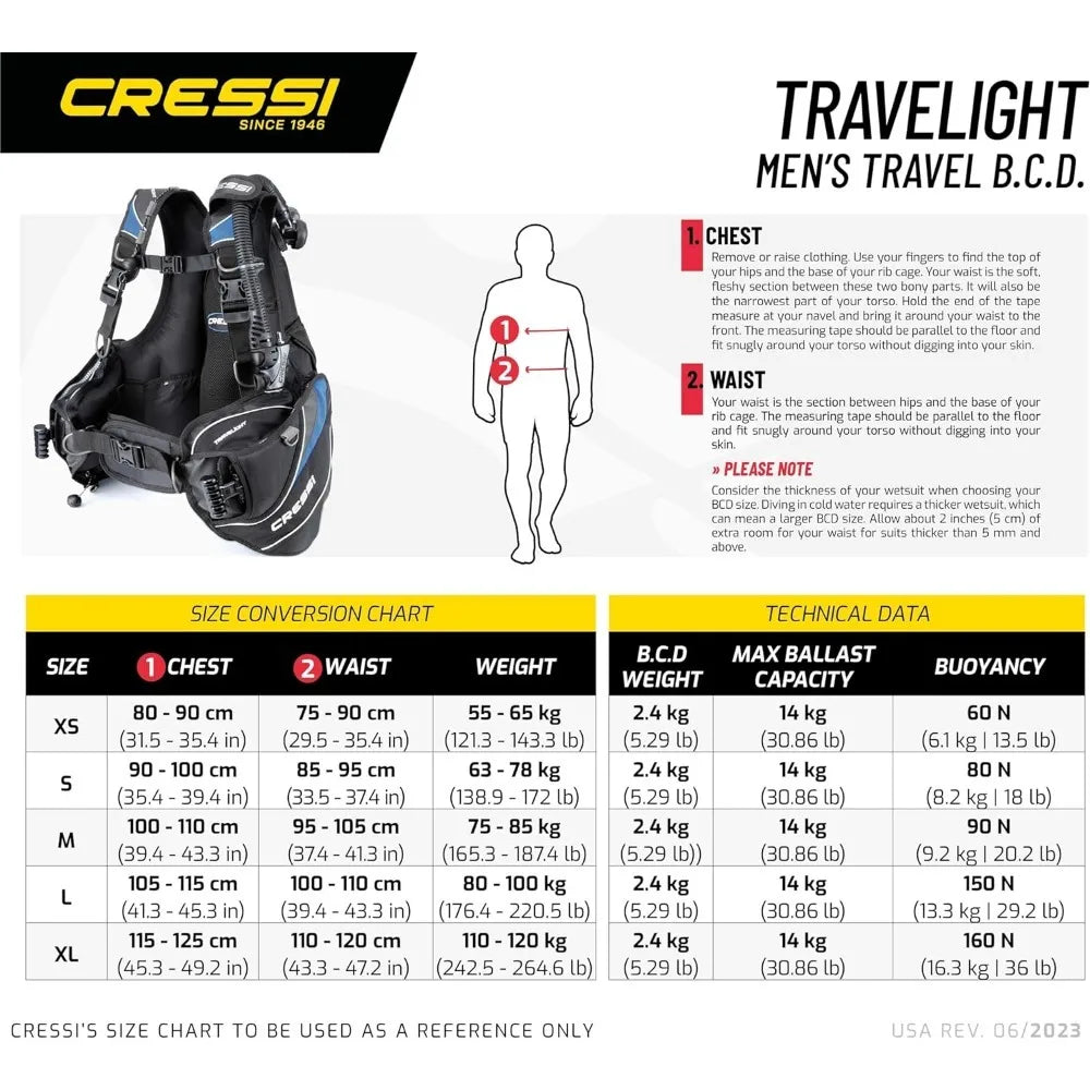 Lightest Travel Scuba Diving BCD - Folds Completely