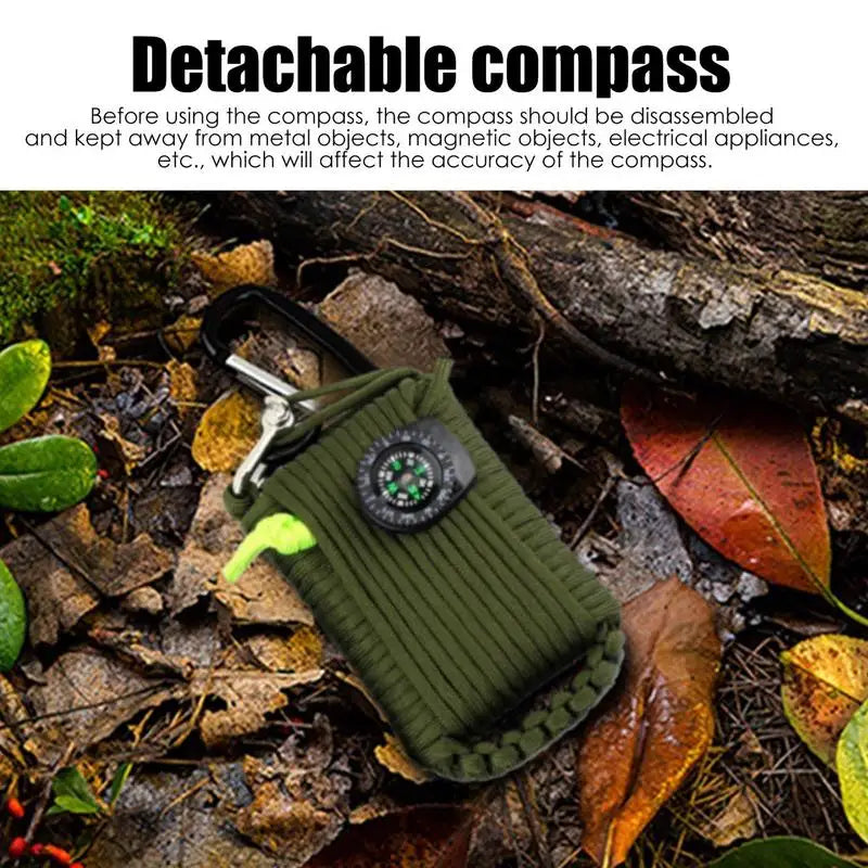 Survival Kits Includes Line Saw Paracord  Whistle Flashlight