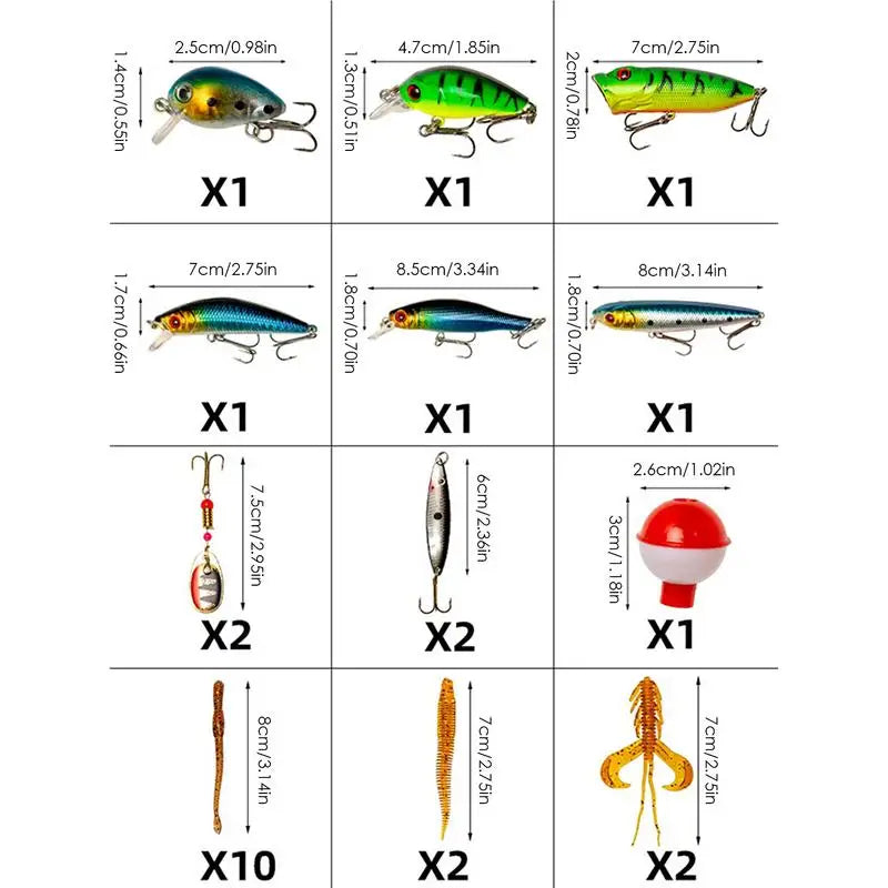 Bass Fishing 80PCS Swim Set