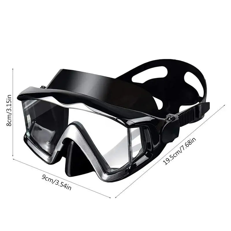 Panoramic Scuba Diving   Snorkeling Goggles With Nose Cover