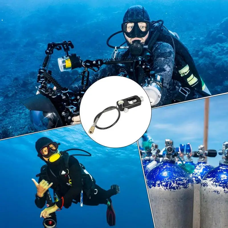 Aluminum Alloy Scuba Diving Air Cylinder Refill Adapter