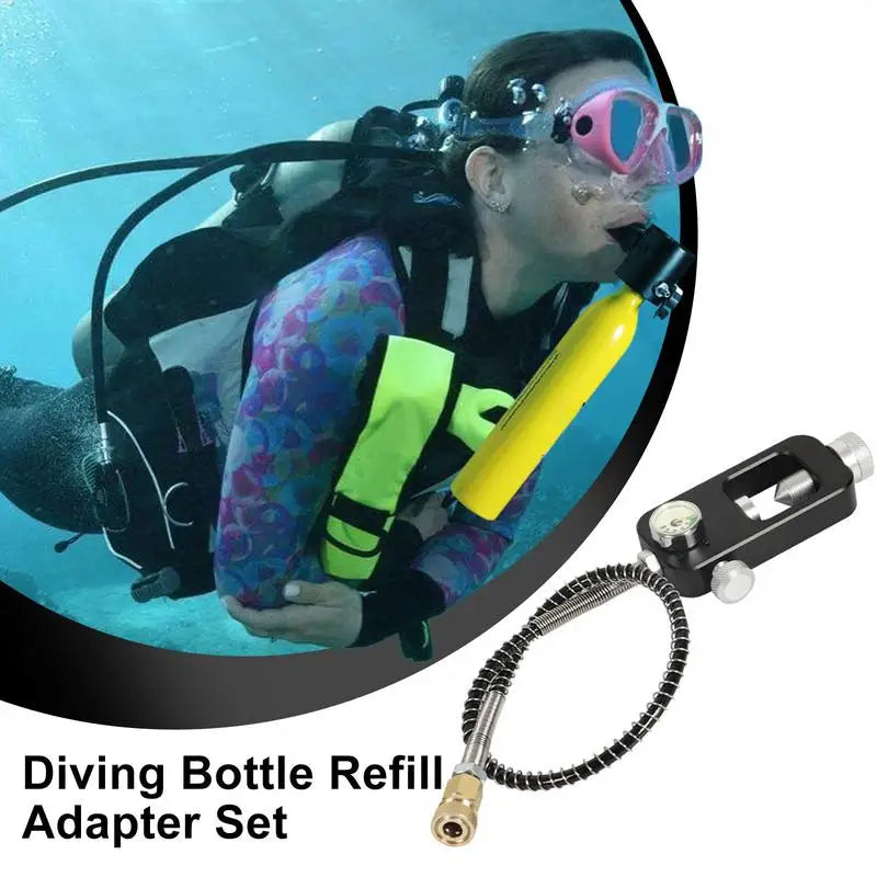 Aluminum Alloy Scuba Diving Air Cylinder Refill Adapter