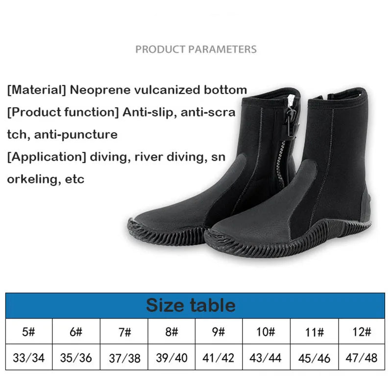 Oulylan 5MM Neoprene Dive Boots