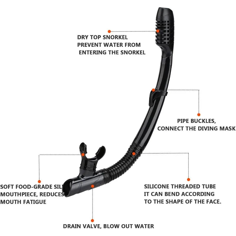 Adults Scuba Diving mask And Dry Snorkel