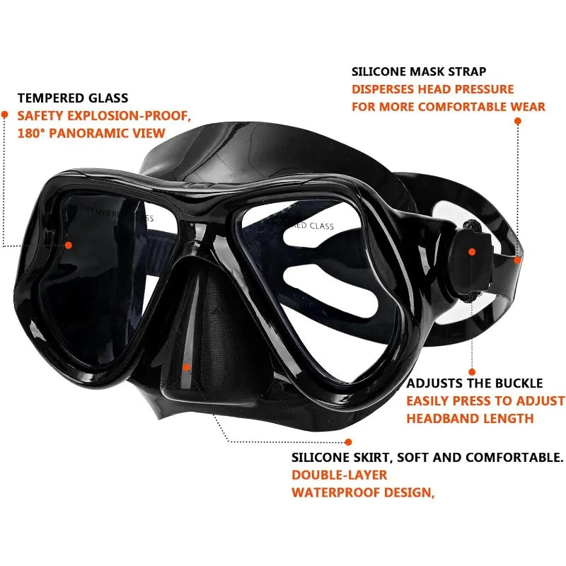 Adults Scuba Diving mask And Dry Snorkel