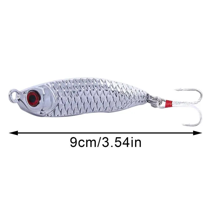 Reflective Realistic 5X Portable Fishing  Hard Lures w/Red Eyes