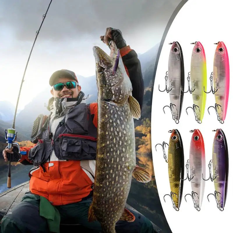 Saltwater 3D Artificial Swim 6X Fishing Lures For Bass