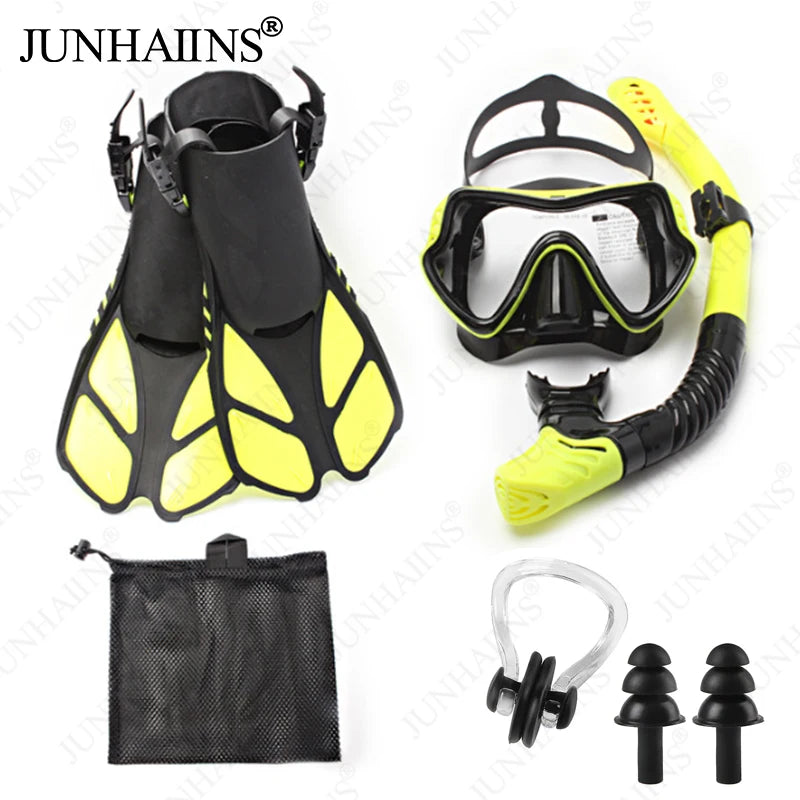 Sports Anti Fog Diving Mask Snorkel diving fins Set