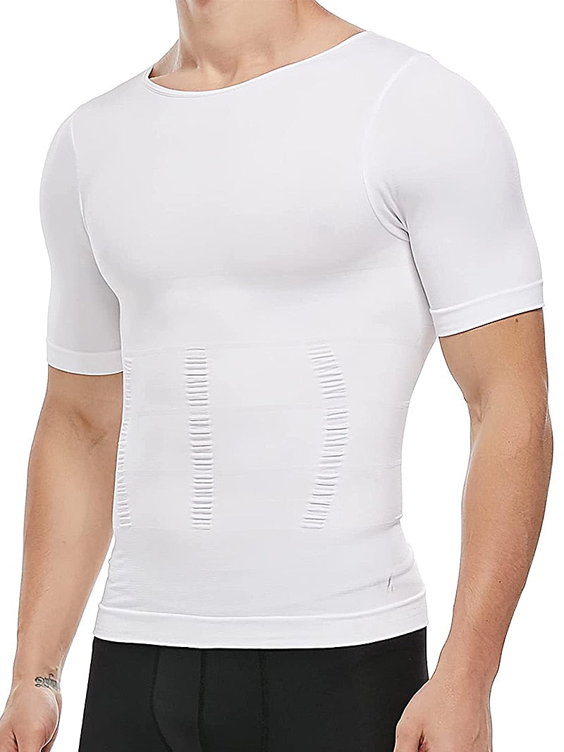 Mens Slimming Body Shaper Vest Shirt - dolphinrealm