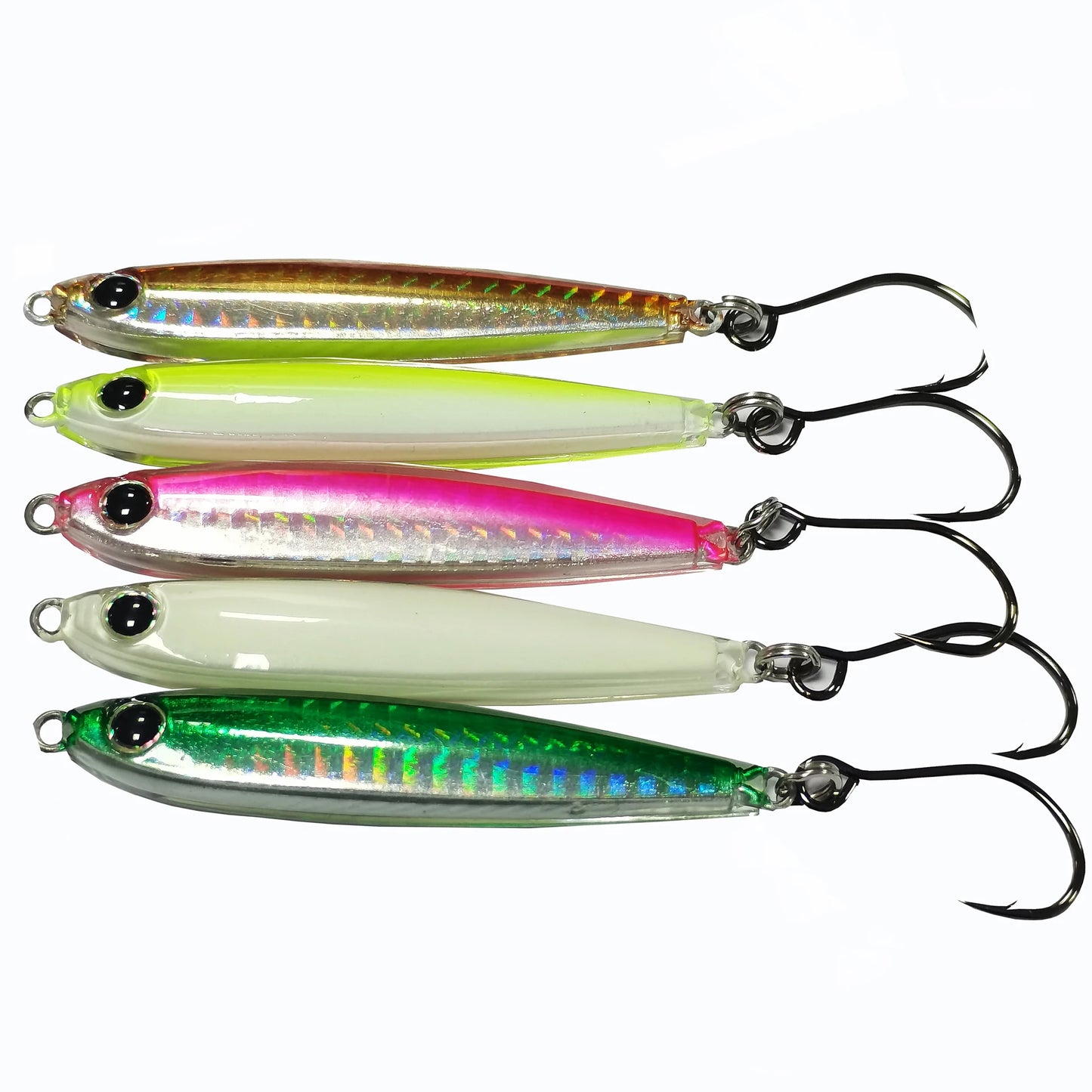 5pcs Mixed Colors with Strengthen Single Hook Lure