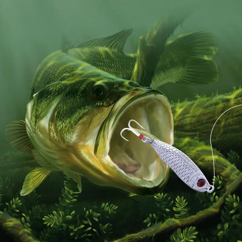 Reflective Realistic 5X Portable Fishing  Hard Lures w/Red Eyes