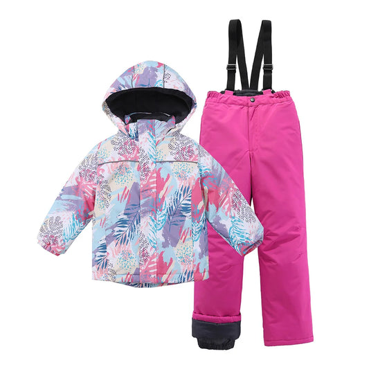 Hiheart 3-12T Kids Ski Suits Boys Girls Ski Jackets -30 Degrees Pants Winter Snowboard Skiing Suit Set Waterproof Snow Suits