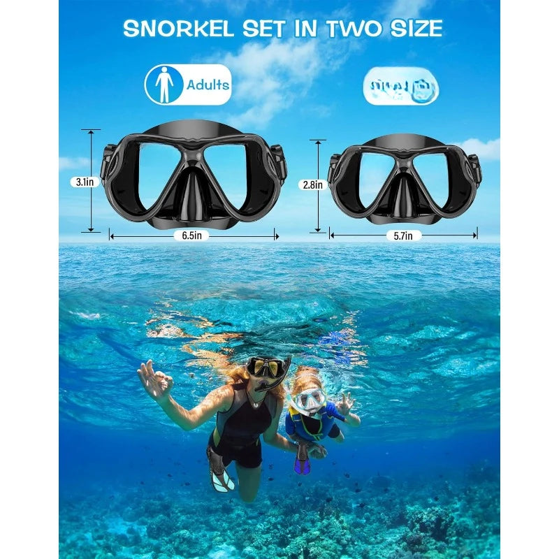 Professional Panoramic Wide View,Anti-Fog Scuba Diving Mask, Snorkeling Gear