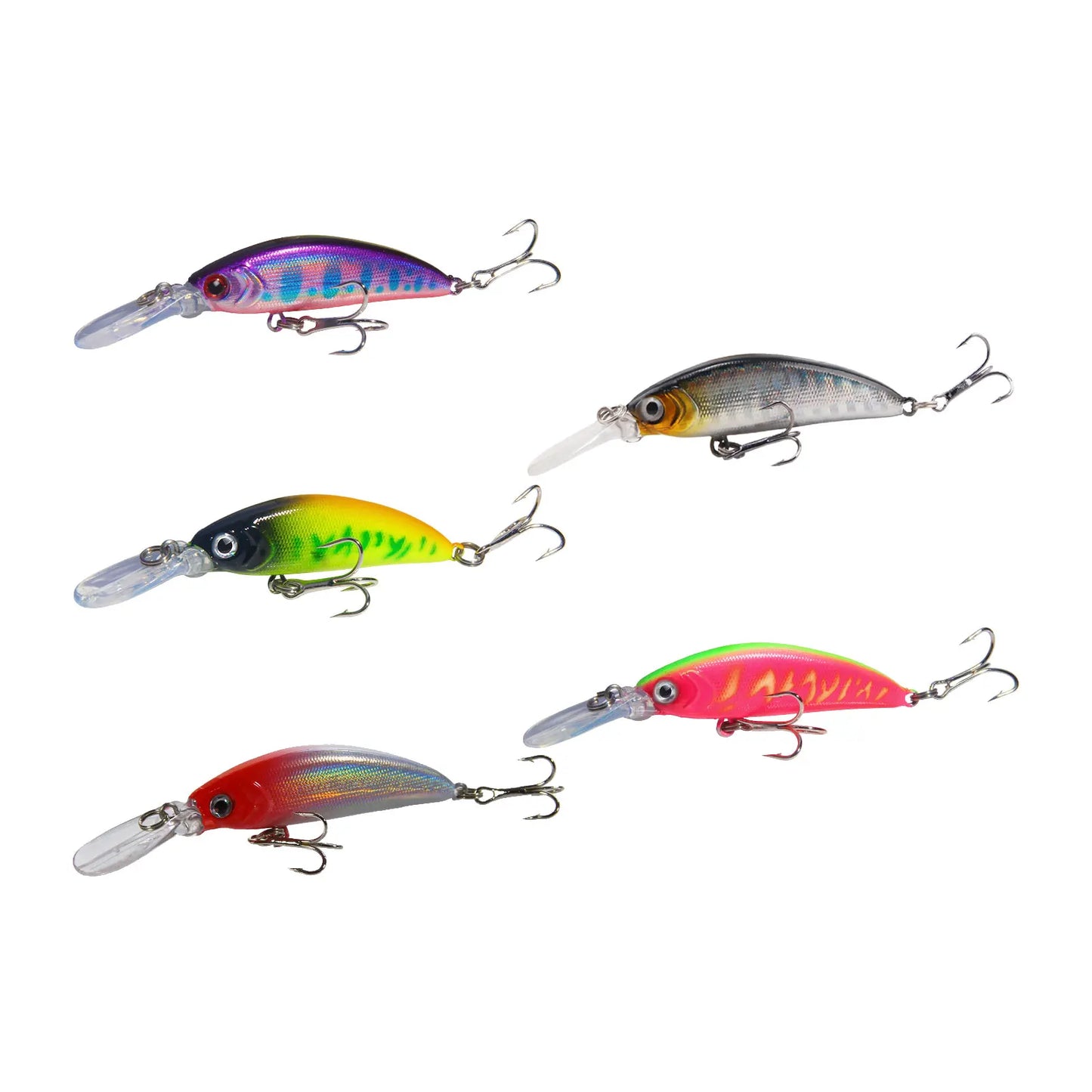 5Pcs 7cm Vivid Attractive Saltwater Fishing Lure Kit Set