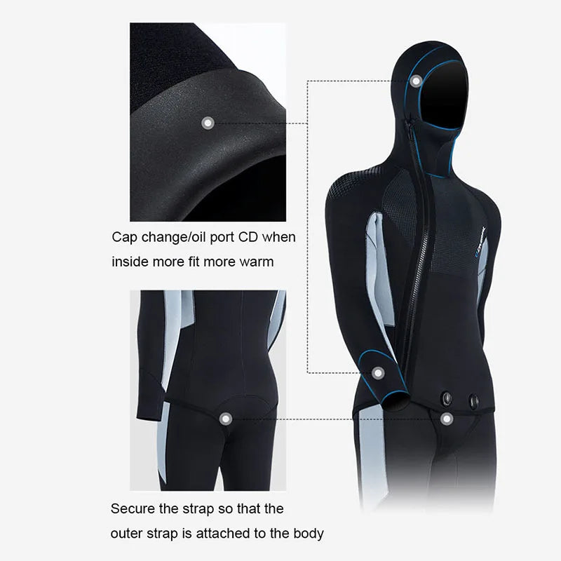 Oulylan Scuba Diving 5MM 5mm Neoprene Wetsuit