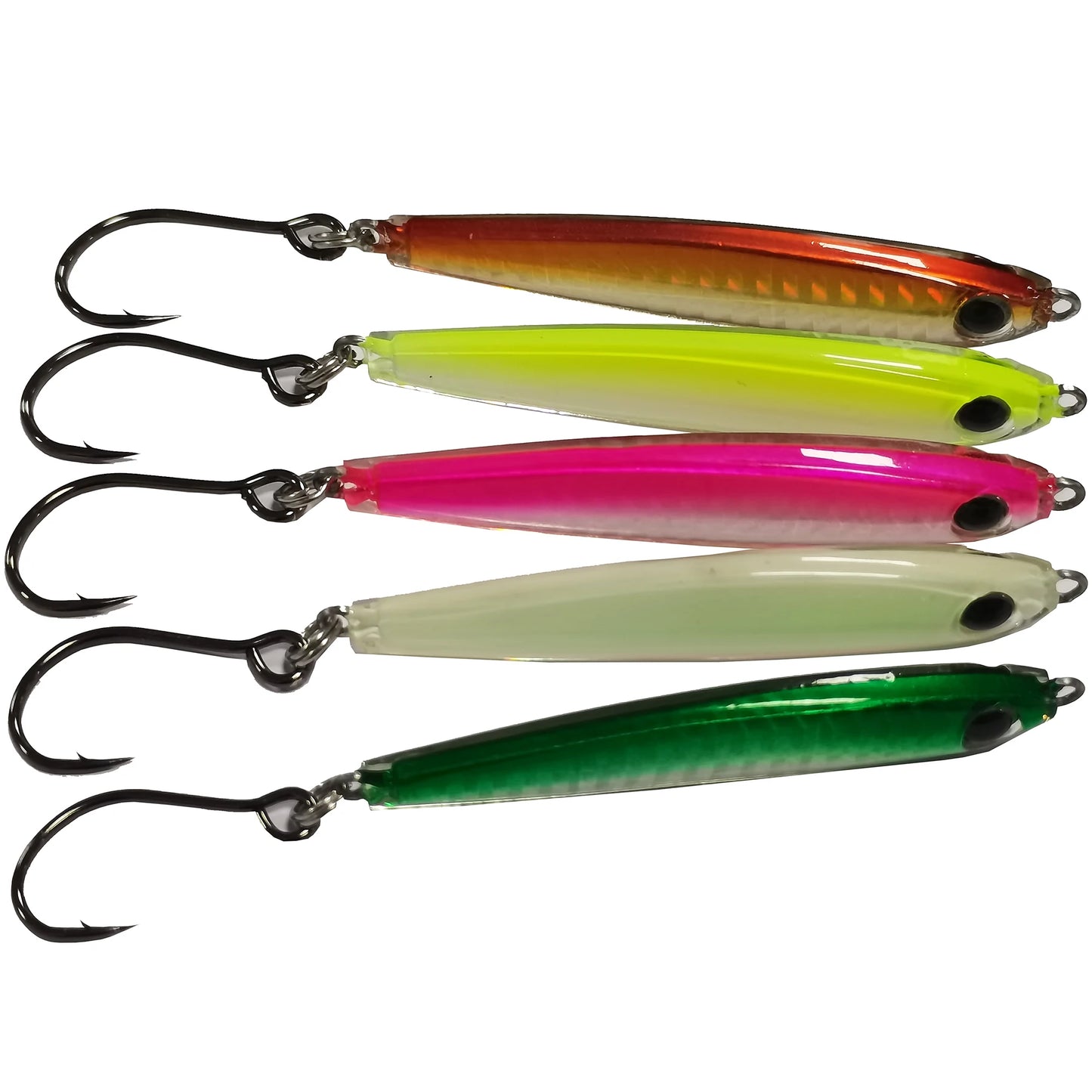 5pcs Mixed Colors with Strengthen Single Hook Lure