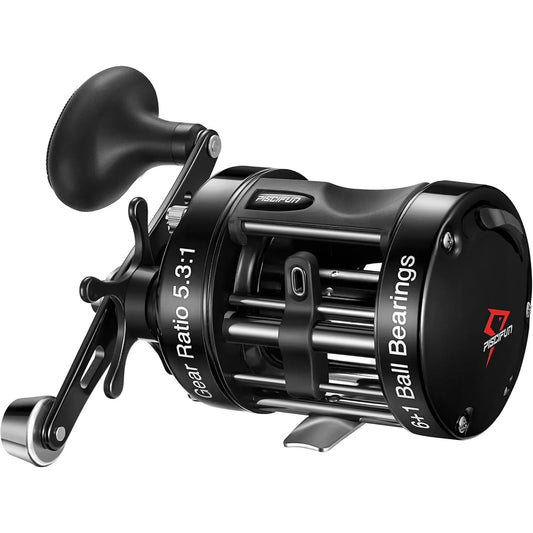 Chaos XS Saltwater Fishing Round Reel, Reinforced Metal Body