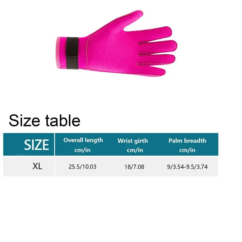 Aquatic Neoprene Wetsuit Five Finger Gloves