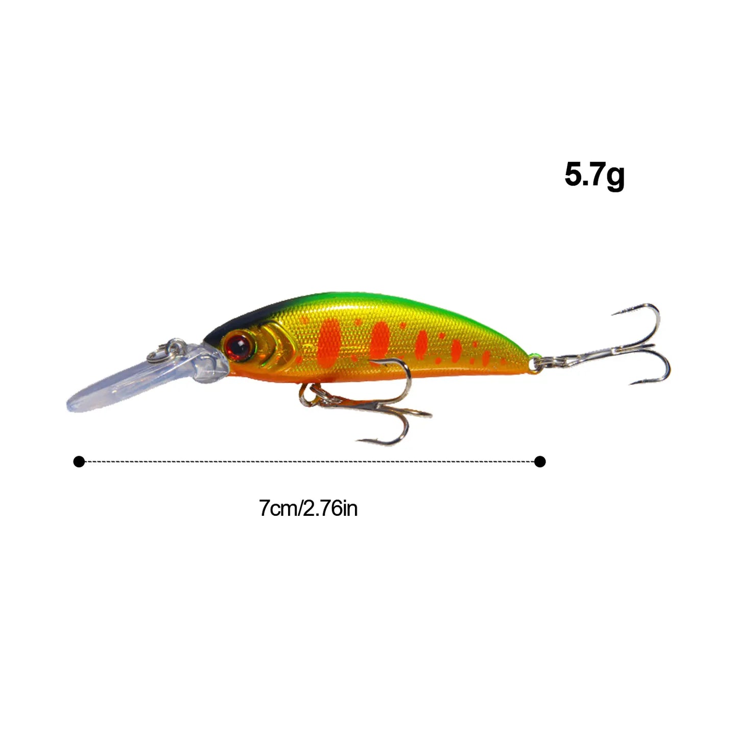 5Pcs 7cm Vivid Attractive Saltwater Fishing Lure Kit Set