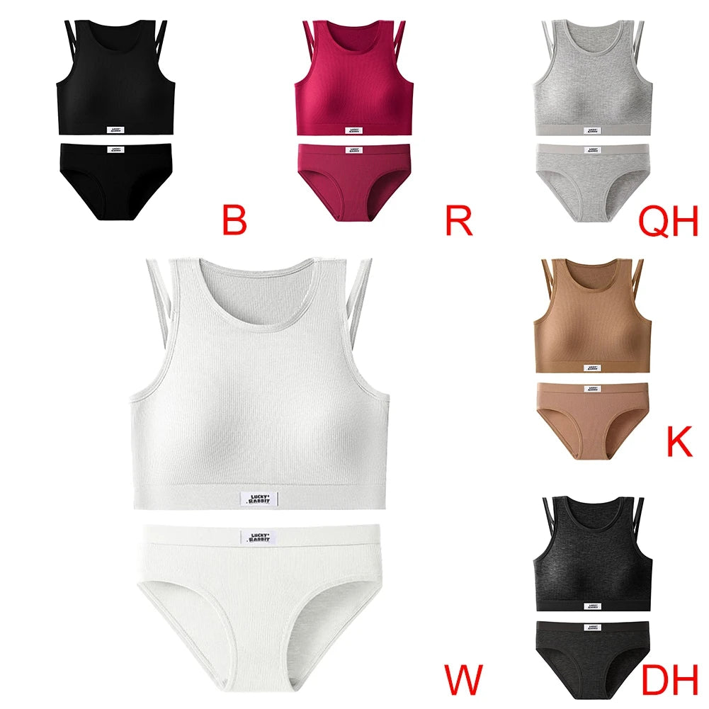 Women's Beauty Back  Gathering  One-Piece Seamless Bra Set