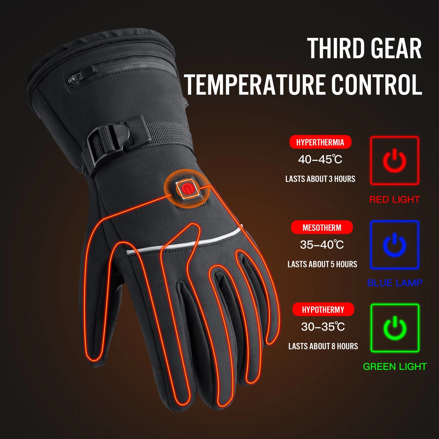 Men Women Ski Gloves Touch Screen