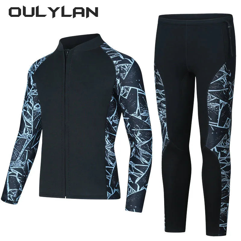 3MM  Women Men Split Wetsuit Diving Jacketand Pants