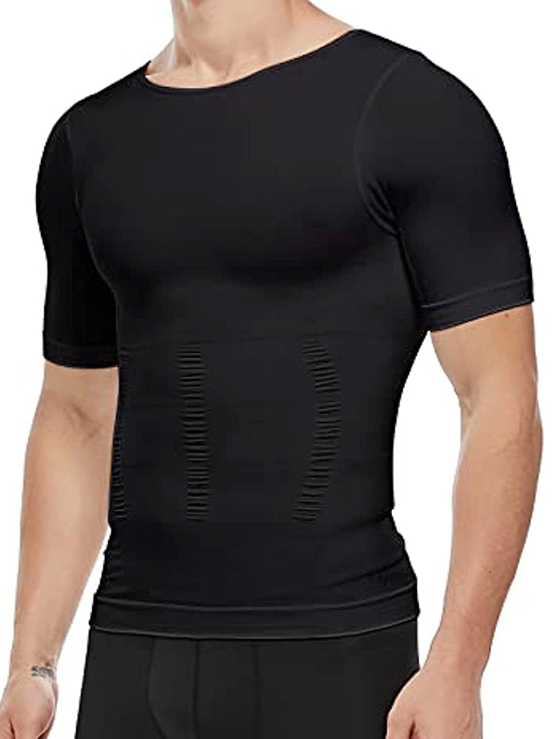 Mens Slimming Body Shaper Vest Shirt - dolphinrealm