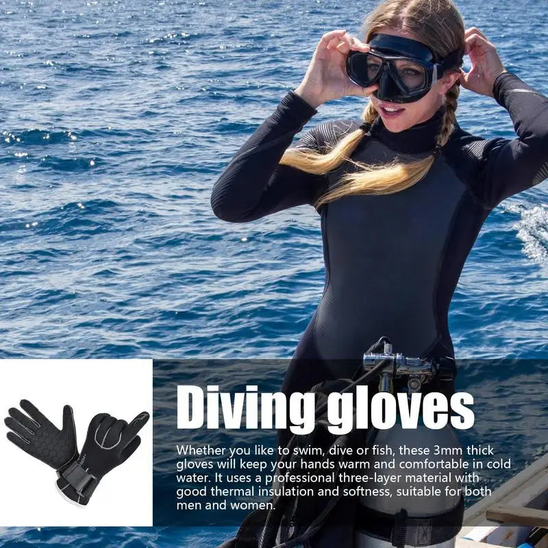 Spearfishing Anti-Slip Swim Fishing Paddling Diving Gloves