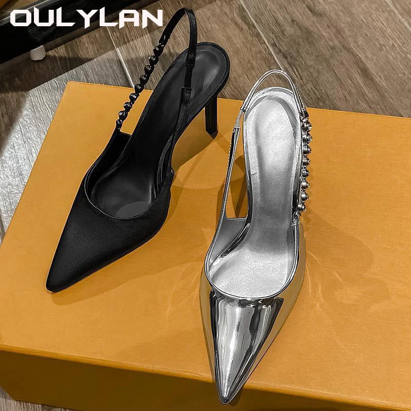 Metallic Crystal Shiny High Heel Stiletto