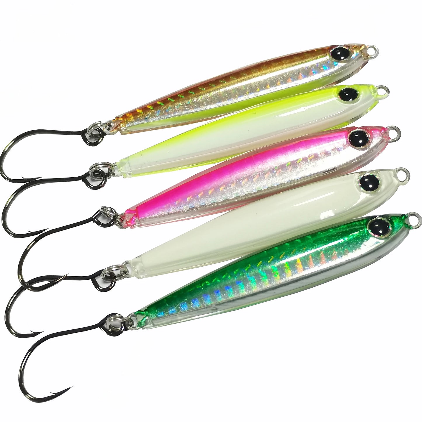 5pcs Mixed Colors with Strengthen Single Hook Lure