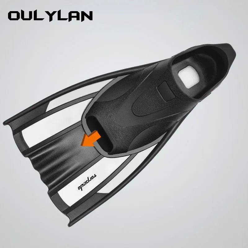 Oulylan Professional Snorkeling Diving Full Foot Rubber Fins