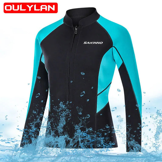 Oulylan 2MM Neoprene Wetsuit Top Women Top forWatersports