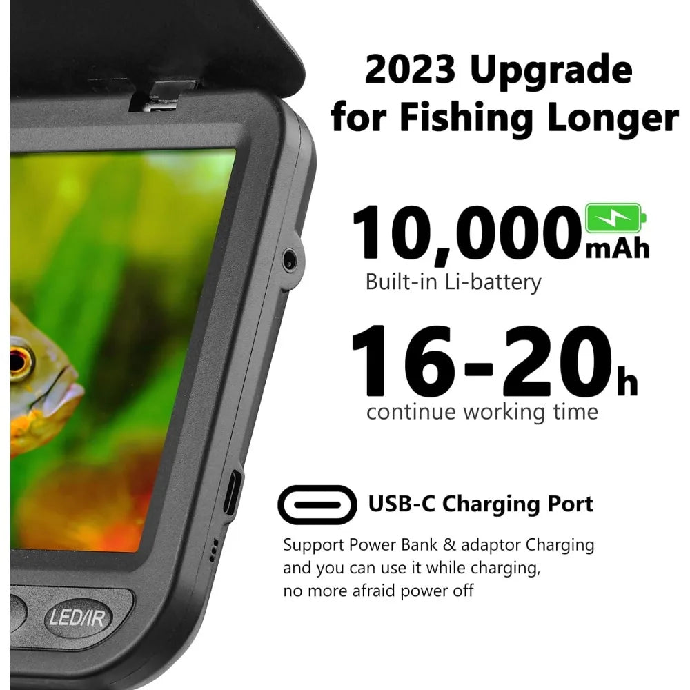 7'' Underwater Fishing Camera - [Upgrade HD 1080P] Ice Fishing Camera