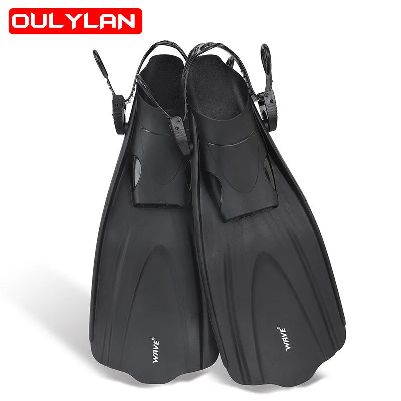 Oulylan Adjustable Open Heel Short Adult Snorkel Fins