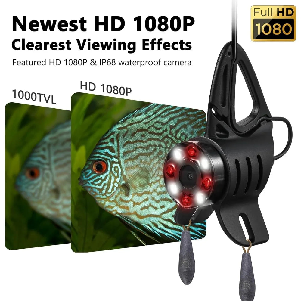 7'' Underwater Fishing Camera - [Upgrade HD 1080P] Ice Fishing Camera