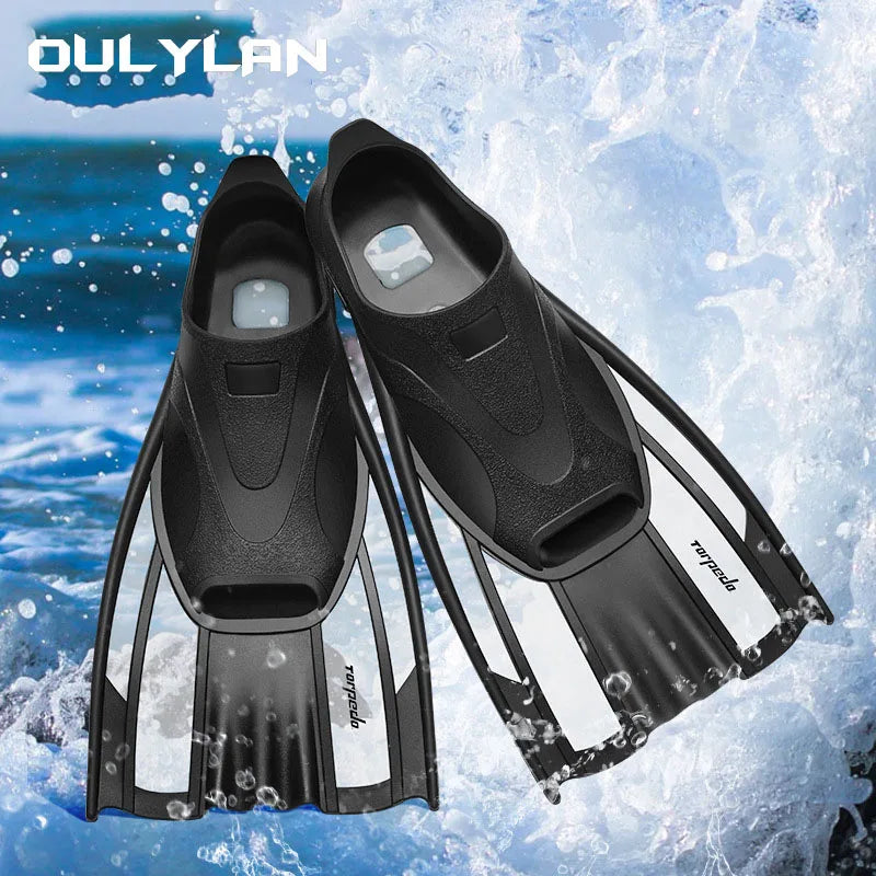 Oulylan Professional Snorkeling Diving Full Foot Rubber Fins