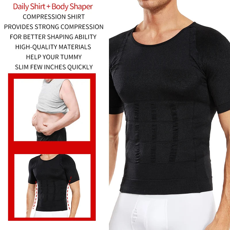 Men Slimming Body Shaper Compression Shirt