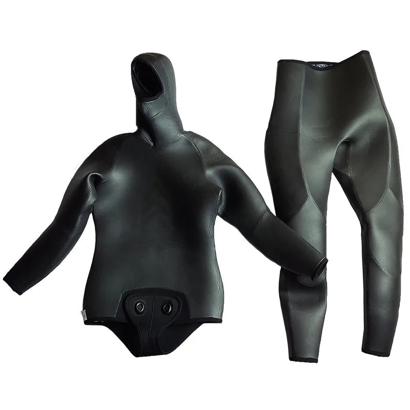 Oulylan 5MM Long Sleeve 2 Piece Fission Hooded  Wetsuit