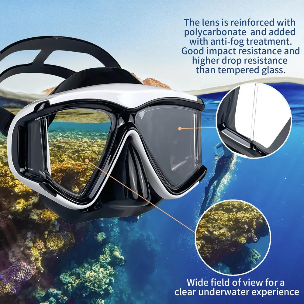 3 Windows Wide View  Diving Mask