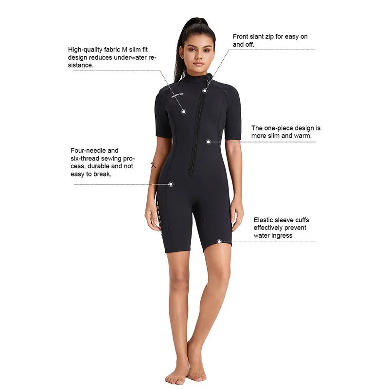 Men/Women 3MM Short Neoprene Wetsuit